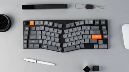 Keychron K15 Max (Alice-Layout) QMK kabellose individuell anpassbare mechanische Tastatur mit flachem Profil, Gateron-Switches und Double-Shot-PBT-Tastenkappen