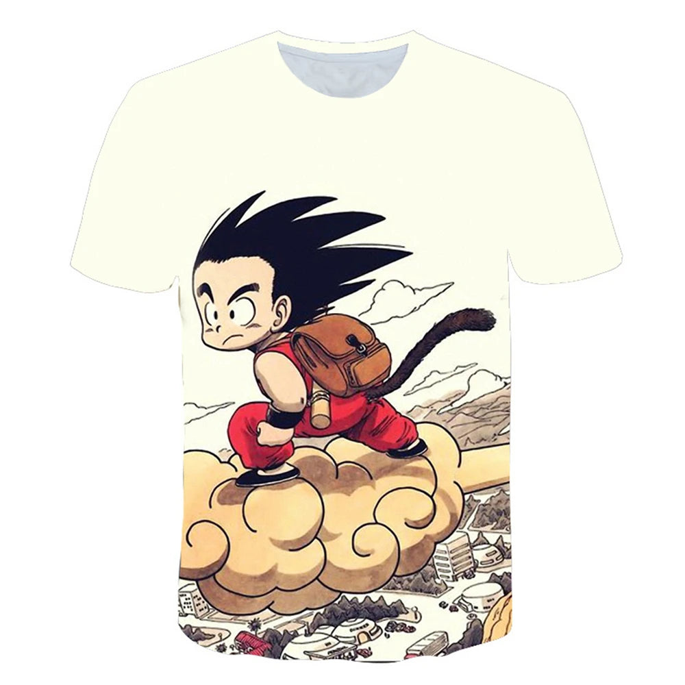 Dragon Ball T-Shirt Kids Adults Top T-Shirt Anime Character Son Goku Super Saiyan T-Shirt Boy Children's Clothes Summer T-Shirts