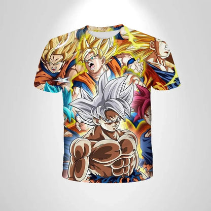 2026 New Dragon Ball 3D Printed T-shirt for Children's Clothing, Adult Summer Short Sleeved Anime T-shirt,casual and Fashionable