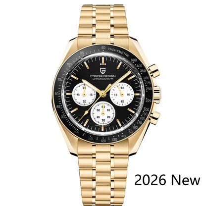 Montre pour homme PAGANI DESIGN (nouveau modèle V5 PD1701) – Chronographe sportif de type « Speed » à quartz, verre saphir avec traitement antireflet, étanche jusqu'à 100 mètres.