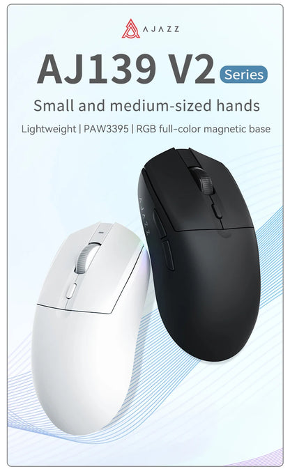 AJAZZ AJ139Pro/AJ139V2MC draadloze muis PMW3395/PAW3311-chipset 12000-26000Dpi professionele gamingmuis