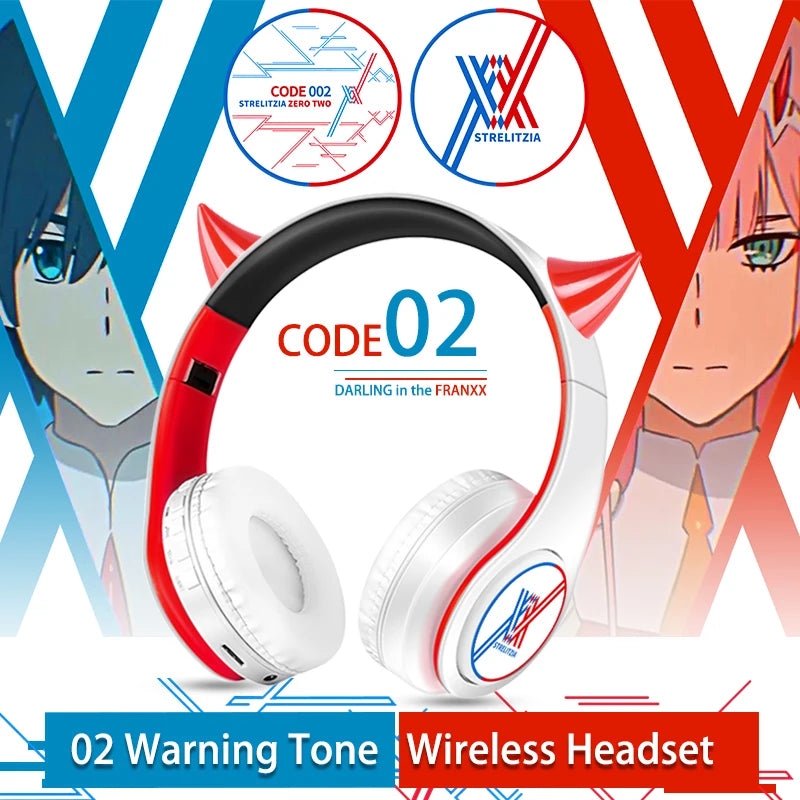 Auriculares anime over-ear Miku Nakano Sanjiu Bluetooth 5.0 – Headset gaming estéreo inalámbrico con graves profundos, micrófono y compatibilidad con tarjeta TF