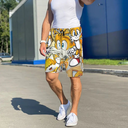 Custom Shadow The Hedgehog Sonic Poster Short Pajama Pants Men Sleepwear Sleep Lounge Bottom Shorts Sleeping Pants