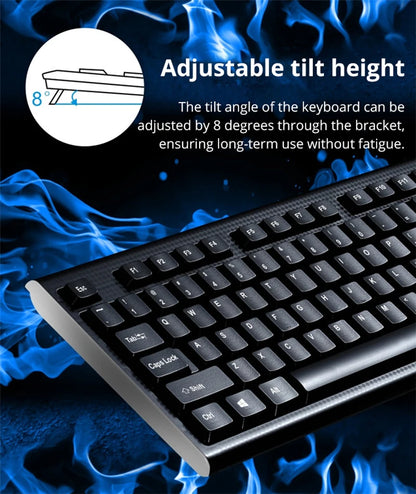 Q9 Einzelne Tastatur USB, quadratischer Anschluss, für Büro und Zuhause, PS2-Rundanschluss, kabelgebunden, für Desktop-Computer