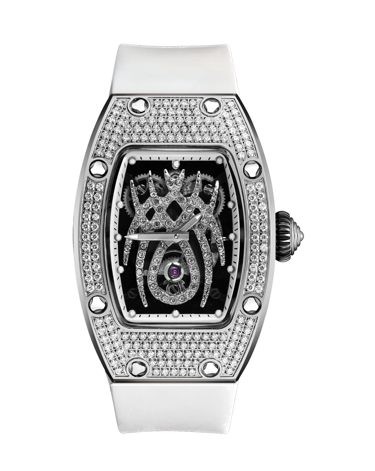 HANBORO Spider Collection Spider Ruby and Diamond Crafted Luminous Full Diamonds Luxury Women's Watch
