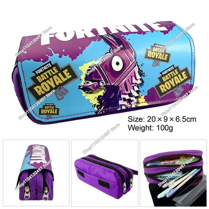 Fortnited Schüler-Federmäppchen mit großem Fassungsvermögen, Stiftetasche für Kinder, Spielzeug, Schulbedarf, Schreibwaren-Etui, Gaming-Geschenk für Jungen