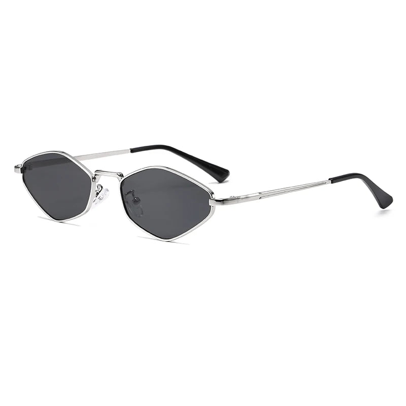 Fashion Female Small Frame Polygon Sunglasses Women Brand Designer Metal Frame Eyeglasses UV400 Protection Shades Oculos