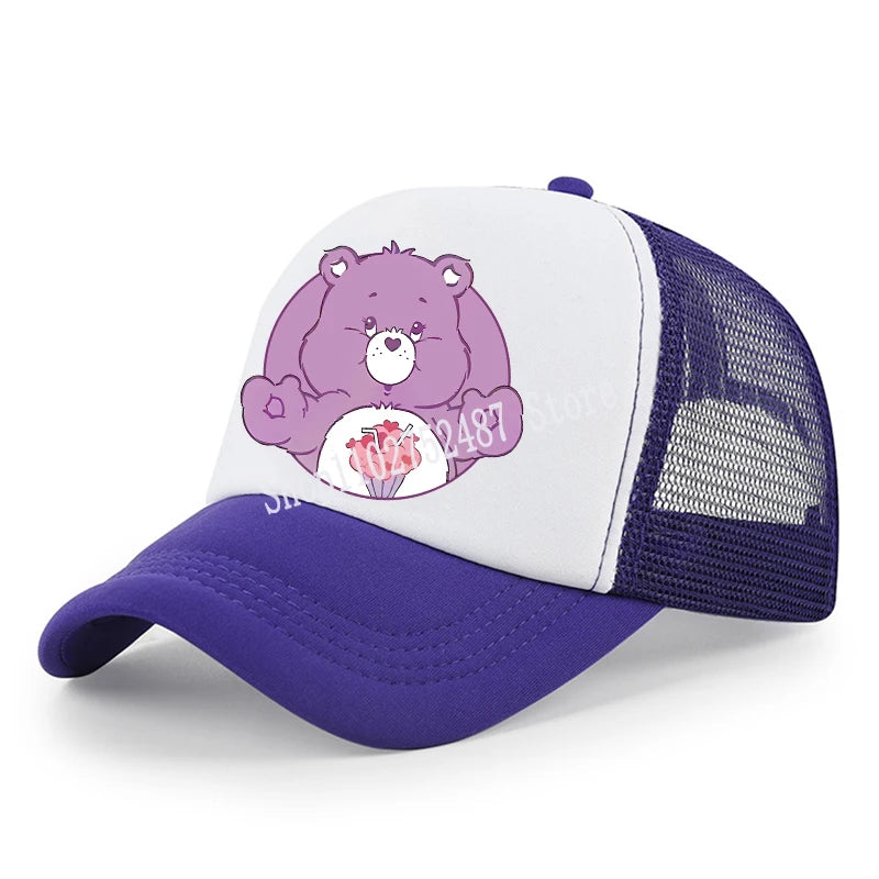 Casquette de baseball Anime Care Bears pour filles et femmes - Nouvelle casquette de sport d'extérieur, chapeau de soleil d'été en maille respirante, bonnet de soleil pour enfants et adultes - Cadeau