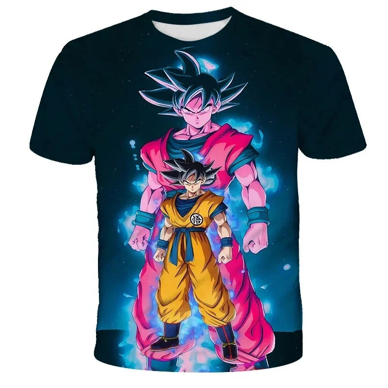 2026 Dragon Ball Z Graphic Print 3D Kids Summer Short Sleeve T-Shirt Top 2025 Hot Selling Cool Super Kids Adult T-Shirt Goku Y2k