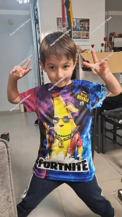 Fortnite Casual Pullover Hooded Sweatshirt Clothes Girls From 2 To 14 Years Children's Clothing Battle Royale Pullover Hoodies