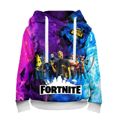 Sweatshirt com capuz Fortnite para homem, estampado 3D, moda Battle Game, para rapazes e raparigas, estilo hip hop, casaco casual masculino