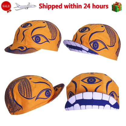 SweetMatt Classic Retro Pizza Dinosaur Bulldog Green White Red  Polyester Bicycle Men's Caps Quick Dry Cycling Sports Balaclava