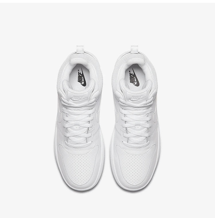Nike genuine COURT BOROUGH MID Men's Pure White High-Top Casual Sneakers 838938-111