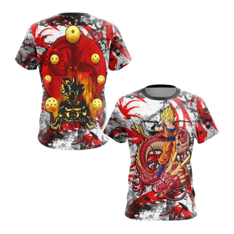 2026 Dragon Ball Z Men's T Shirt Vegeta Streetwear Trend Y2K Harajuku Summer Vegeta T-shirt Anime Saiyan Short Sleeved Goku Tops