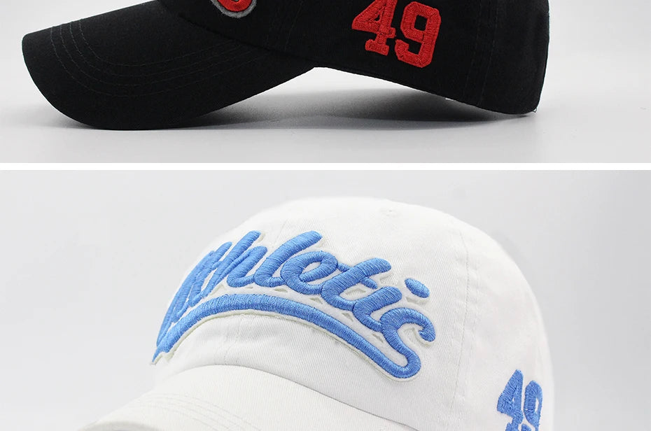 Big Letter Embroidery Baseball Cap Men Summer Casual Women Fashion Snapback Cotton Caps Visor Hip Hop Hat Autumn Adjustable