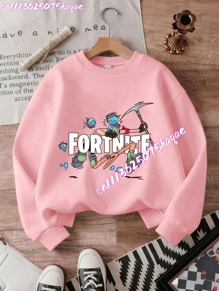 New Fortnites Kids Sweatshirts Cartoon Game Character Printed Hoodie Autumn Casuals Children Tops Winter Baby Boys Clothing