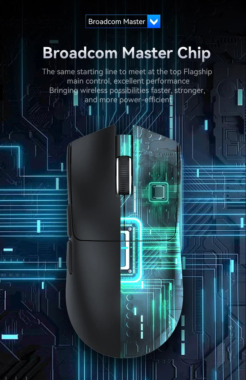 Attack Shark X11&R1 -kolmitilainen Bluetooth-langaton hiiri latausalustalla, RGB-valaistus, ergonominen ja kevyt PC-pelitarvike