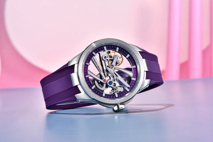 Moška ura PAGANI DESIGN – Luksuzni avtomatski mehanski model tipa »skelet« (z odprtim srcem), opremljen s turbiljonom, safirnim steklom z antirefleksno obdelavo, vodotesna in svetleča.