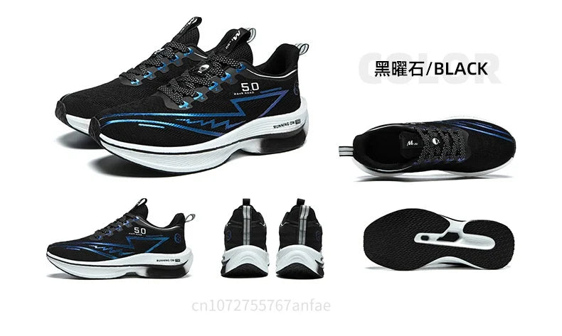 Scarpe da running da uomo con piastra in carbonio, leggere, ultra ammortizzate, traspiranti, da maratona, con assorbimento degli urti e supporto, sneaker sportiva comoda da donna