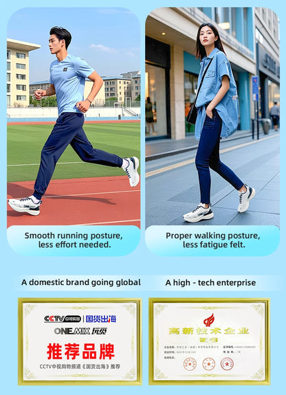 ONEMIX 2026 New Cushioned Running Shoes for Women and Men Lightweight Fashion Outdoor Sneakers Road Sports Shoes Training Jogging Fitness