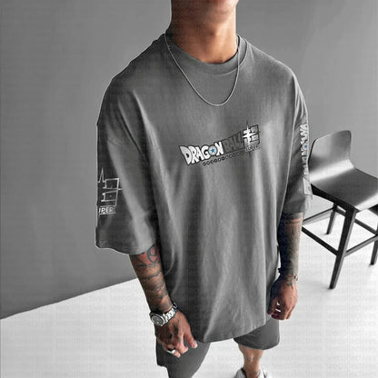 T-shirt de verão 2025 Son Goku Dragon Ball Anime para homem, estilo Harajuku oversized retro street, top unissexo casual largo de manga curta para mulher