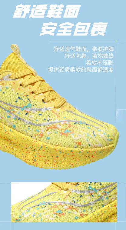 Scarpe da running uomo e donna con piastra in carbonio, ammortizzate per maratona, sportive, traspiranti, leggere, comode, antiscivolo e atletiche