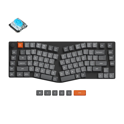 Keychron K15 Max (Alice-Layout) QMK kabellose individuell anpassbare mechanische Tastatur mit flachem Profil, Gateron-Switches und Double-Shot-PBT-Tastenkappen