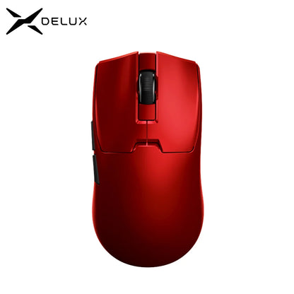 Безжична геймърска мишка Delux M800mini, ултралека 46g, PAW3395/PAW3311, 1KHz честота на опресняване, за PC геймъри с малка до средна ръка