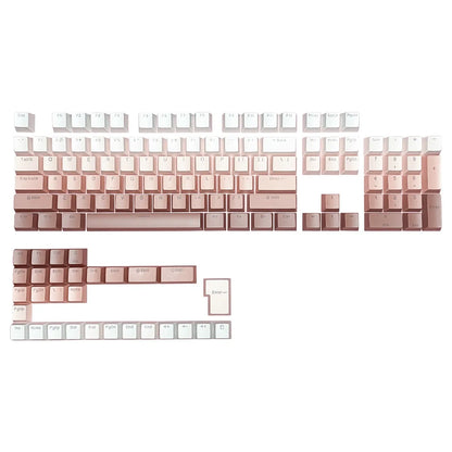 RGB-Gamer-Tastenkappen mit Farbverlauf-Hintergrundbeleuchtung für mechanische Tastaturen mit MX-Switches, OEM-Profil, PBT-Keycaps, Weiß/Blau, ISO-Layout, DIY-Tastenkappen