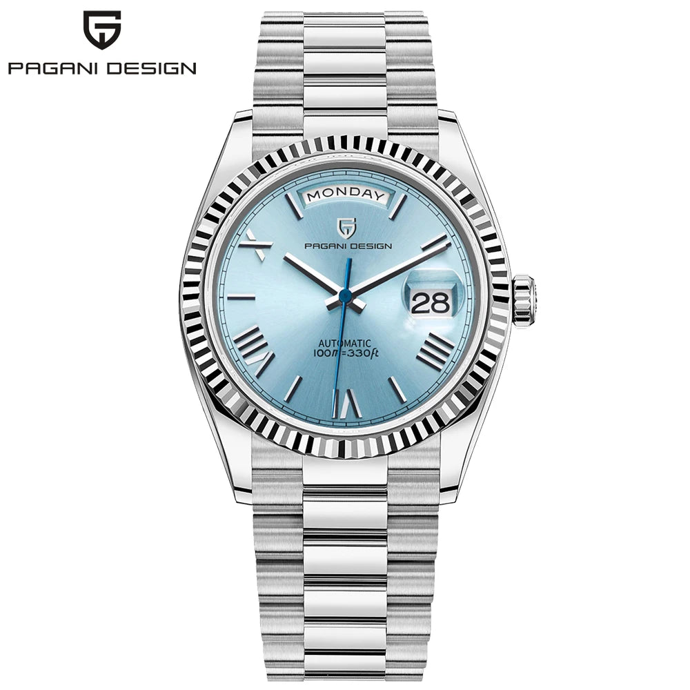 PAGANI DESIGN New DD36 Rose Gold Luxury Automatic Mechanical Watch For Men ST16 100M Waterproof AR Sapphire Glass Wristwatch Men