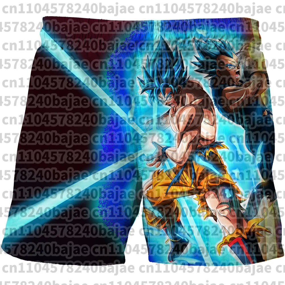 Dragon Ball Print Children's Shorts Kids Shorts for Ages 3-14 Boys' Beach Shorts Summer Quick-drying Cartoon Swim Trunks