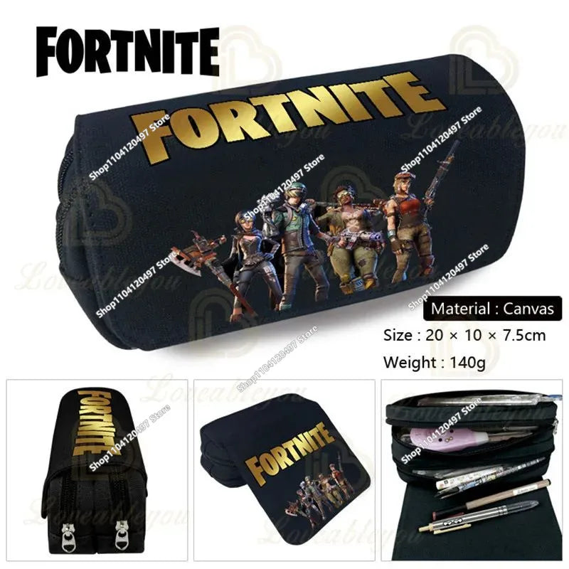 Fortnite Kinder-Stiftetasche Kawaii-Federmäppchen mit großem Fassungsvermögen, wasserdichte tragbare Cosplay-Stiftetasche, Büro-Schreibwaren, Geschenkspielzeug