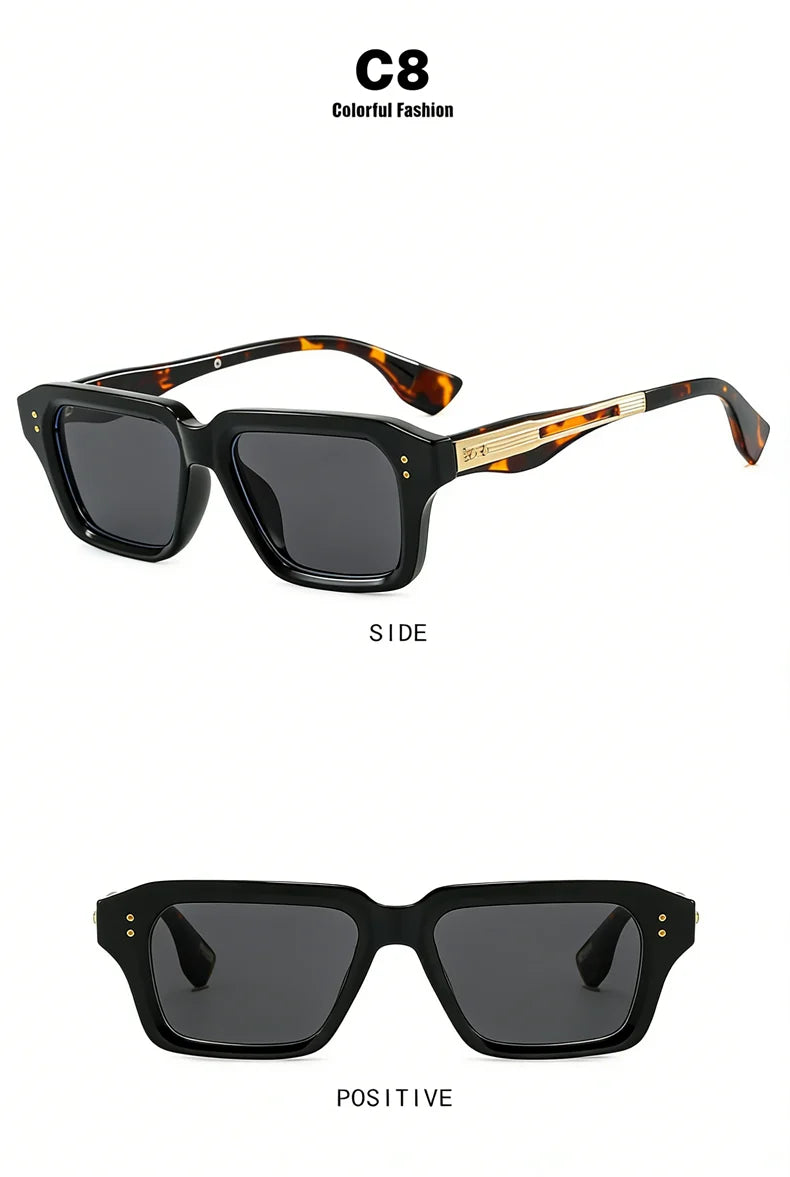 LOERHUNAR Classic Rivet Myopia Sunglasses Men and Women Vintage Outdoor Driving Shades Customize Optical Prescription Sunglasses