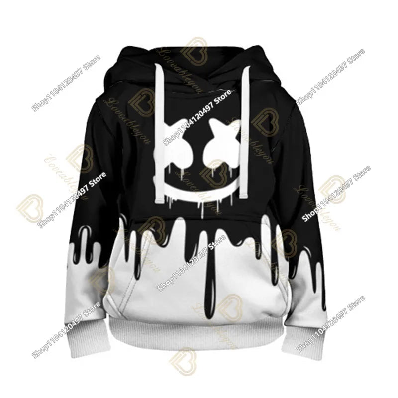 Bluza z kapturem Fortnite z nadrukiem dla dzieci 2-14Y, bluzy dla chłopców i dziewczynek, modna kurtka Harajuku, odzież dziecięca, gry, kostium cosplay