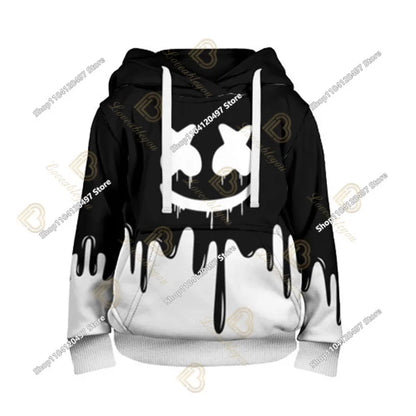Bluza z kapturem Fortnite z nadrukiem dla dzieci 2-14Y, bluzy dla chłopców i dziewczynek, modna kurtka Harajuku, odzież dziecięca, gry, kostium cosplay