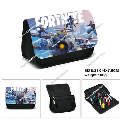 Anime-Federmäppchen Kawaii Fortnite Stifteetui mit großem Fassungsvermögen, wasserdichte Handheld-Cosplay-Stiftetasche, Büro-Schreibwaren, Geschenkspielzeug