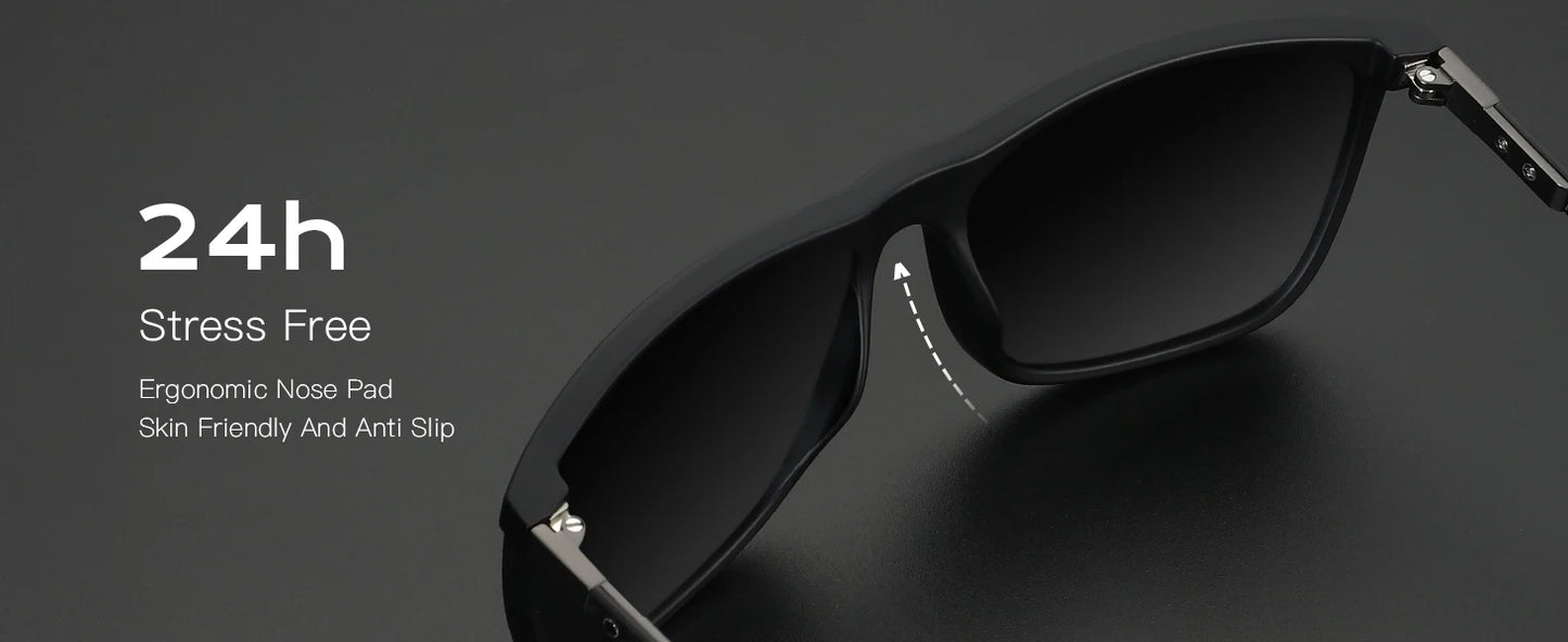 ZENOTTIC New Square Polarized Sunglasses for Men Ultralight Carbon Fiber Sun Glasses Driving Fishing Golf Sport UV400 Protection