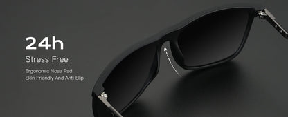 ZENOTTIC New Square Polarized Sunglasses for Men Ultralight Carbon Fiber Sun Glasses Driving Fishing Golf Sport UV400 Protection