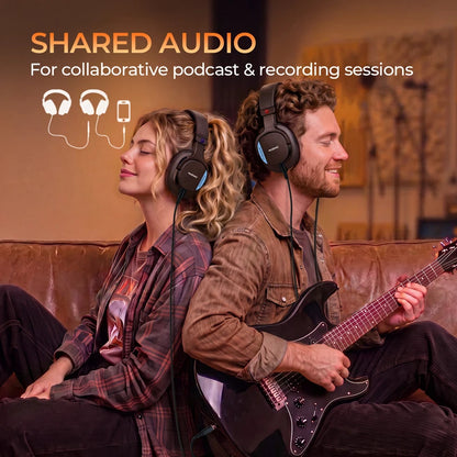 Casque studio NUBWO HD01 filaire haute résolution, circum-auriculaire, avec adaptateur 1/4 pouce vers 3,5 mm, léger, fermé, pour DJ.