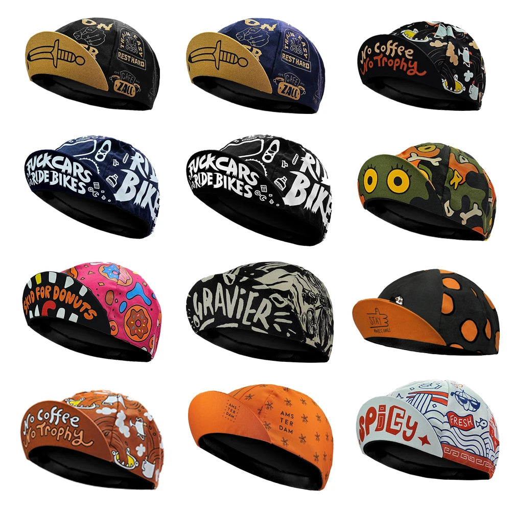 style Casquettes de cyclisme Casquettes de sport d'été respirantes pour le vélo Séchage rapide Polyester Casquettes noires et bleues Classiques