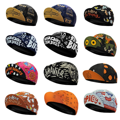 style Casquettes de cyclisme Casquettes de sport d'été respirantes pour le vélo Séchage rapide Polyester Casquettes noires et bleues Classiques