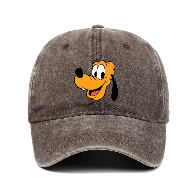 Unisex Vintage Washed Mickey Minnie Print Baseball Cap for Men Women Cartoon Trucker Hat Adjustable Snapback Casual Hip Hop Hat