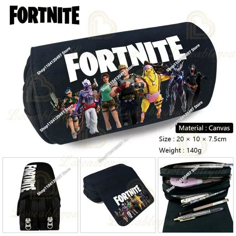 Fortnite Kinder-Stiftetasche Kawaii-Federmäppchen mit großem Fassungsvermögen, wasserdichte tragbare Cosplay-Stiftetasche, Büro-Schreibwaren, Geschenkspielzeug