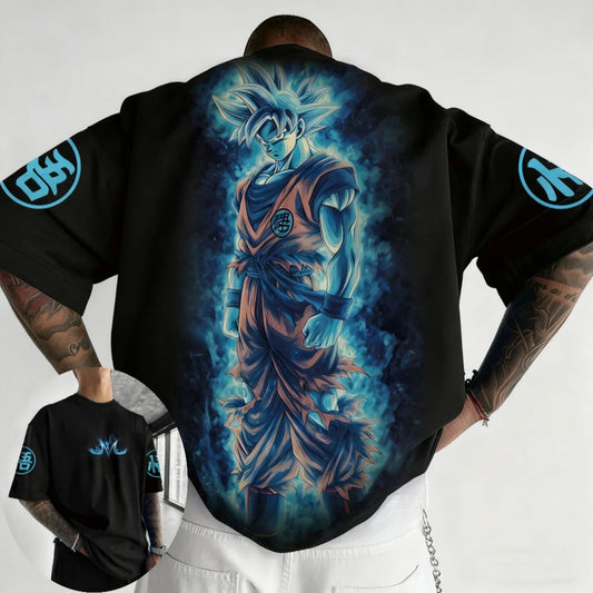 Dragon Ball Men's and Women's T-shirt Son Goku Anime Loose Oversize Tee Summer Spring Boy's Short Sleeves Parent-child Outfits