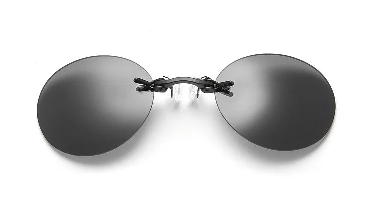 Kulaté bezrámové sluneční brýle pro muže Matrix Morpheus Pánské klasické brýle s nosní sponou Mini bezrámové značkové designové brýle UV400