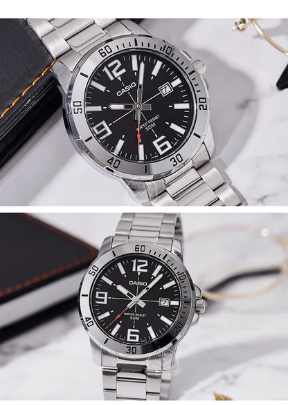 Casio Watch For Men Stainless Steel Bracelet Business styles  relogio masculino MTP-VD01D