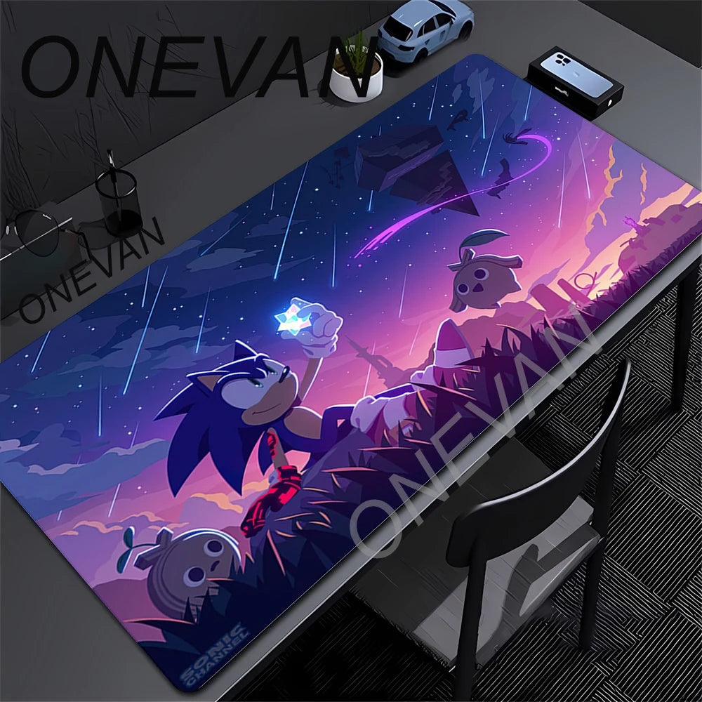 HD Printing Kawaii Sonics The Hedgehogs Mouse pad XXL Large Locking Edge Non-slip Speed Keyboard Mats Computer Gamers
