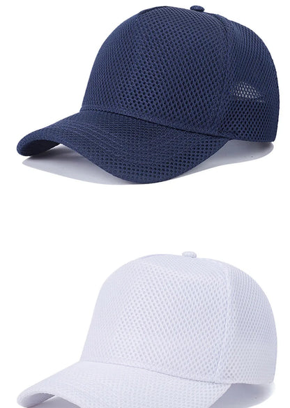 60-64cm Big Head Mesh Breathable Baseball Cap Men And Women Thin Section High Top Hat Outdoor Sunscreen Sun Hat Duck Tongue Hat