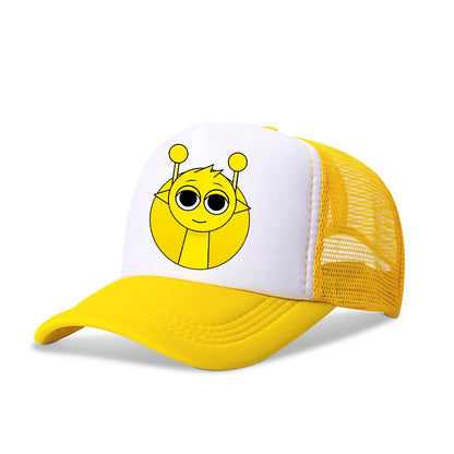 Casquettes de baseball Sprunkis pour garçons et filles : casquettes pour enfants à motif de dessins animés, casquettes hip-hop en maille respirante, casquettes mignonnes de style anime, casquettes anti-soleil, cadeaux d'anniversaire