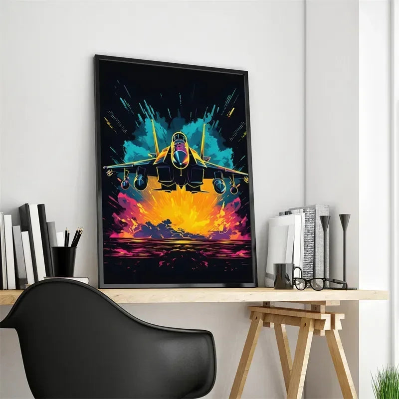 Pop-Neon-Poster mit Videospiel-Charakter, Gamepad, Kopfhörern, Fußball und Basketball – Leinwanddruck, Wandkunst-Dekor für das Gaming-Zimmer